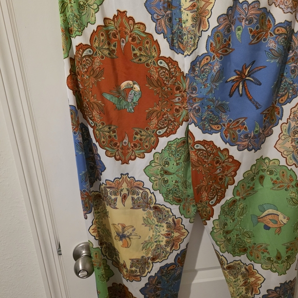 Rachel Zoe Multicolor Paisley Pants Satin - Picture 13 of 13